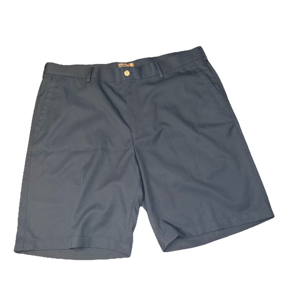 Peter Millar Shorts Men's 38 Blue Chino Golf Wicking Stretch Solid Athleisure